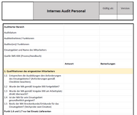 Auszug Internes Audit Protokoll